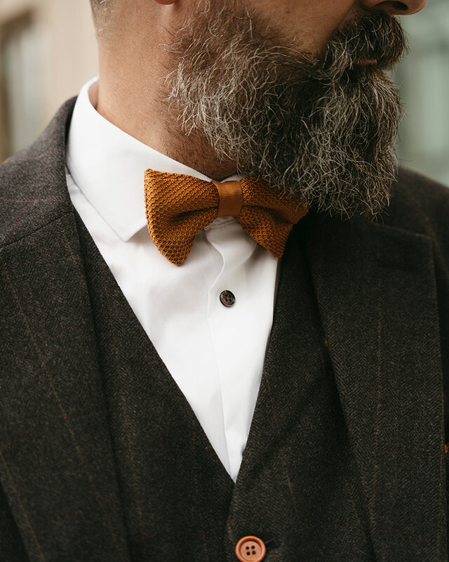 Men's tailored suit | 3-piece suit | black herringbone | Alfie Solomons | Peaky Blinders