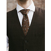 Flower Finesse Tie | Brown | Elegant tie for men