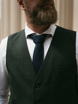 Sir Redman Corbata de punto Azul