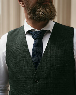 Sir Redman Luxe Stropdas | Blauw | Gebreid | Elegante stropdas voor mannen