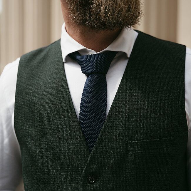 Sir Redman Corbata de lujo | Azul | Punto | Corbata elegante para hombres