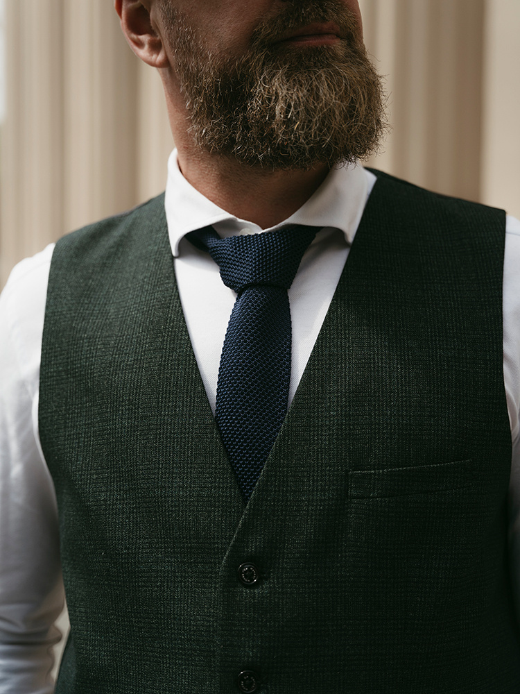 Sir Redman Luxury Tie | Blue | Knitted | Elegant tie for men