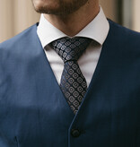 Sir Redman Corbata tejida | azul/azul claro | Corbata elegante para hombre