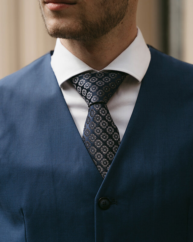 Sir Redman Woven Tie | blue/light blue | Elegant tie for men