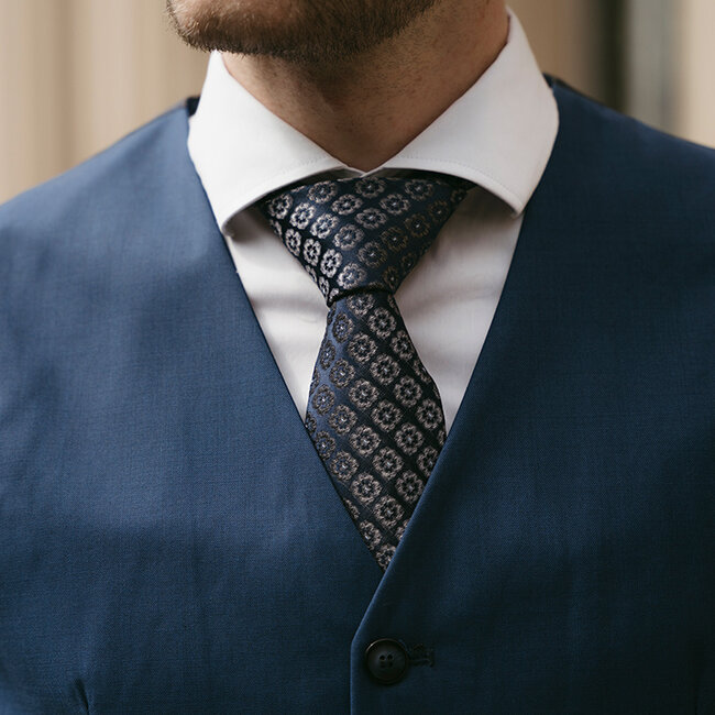 Sir Redman Corbata tejida | azul/azul claro | Corbata elegante para hombre
