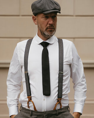 Sir Redman Cravate de luxe | Noir | Tricotée | Cravate élégante pour homme