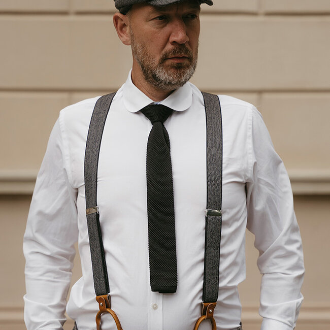 Sir Redman Corbata de lujo | Negro | Punto | Corbata elegante para hombres