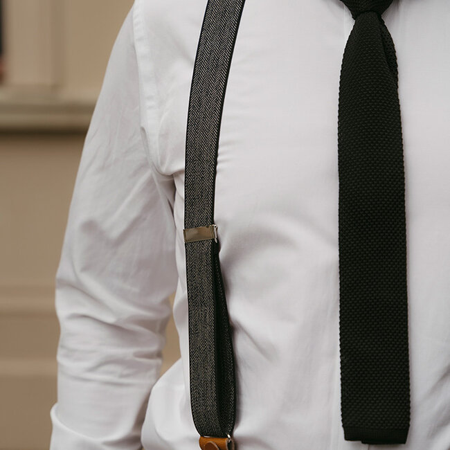 Sir Redman Corbata de lujo | Negro | Punto | Corbata elegante para hombres