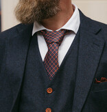 Sir Redman Corbata tejida | azul/naranja | Corbata elegante para hombre