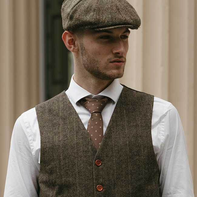 Sir Redman Corbata tejida | Marrón/taupe  | Corbata elegante para hombre