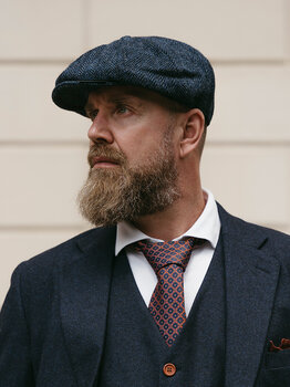 Heather Arran cap blauw/zwart