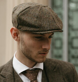 Heather Arran Pet | Harris Tweed | 8-panelen | Groen/Bruin