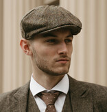 Heather Gorra Arran | Harris Tweed | 8 paneles | Verde/Marrón