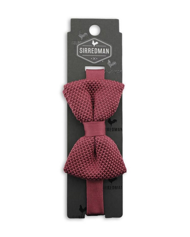 Sir Redman Luxus Fliege | Malve | Gestrickt | Elegante Fliege für Männer