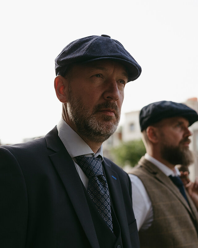 Heather Archie cap | navy blue | 8-panels | 100% wool Twill