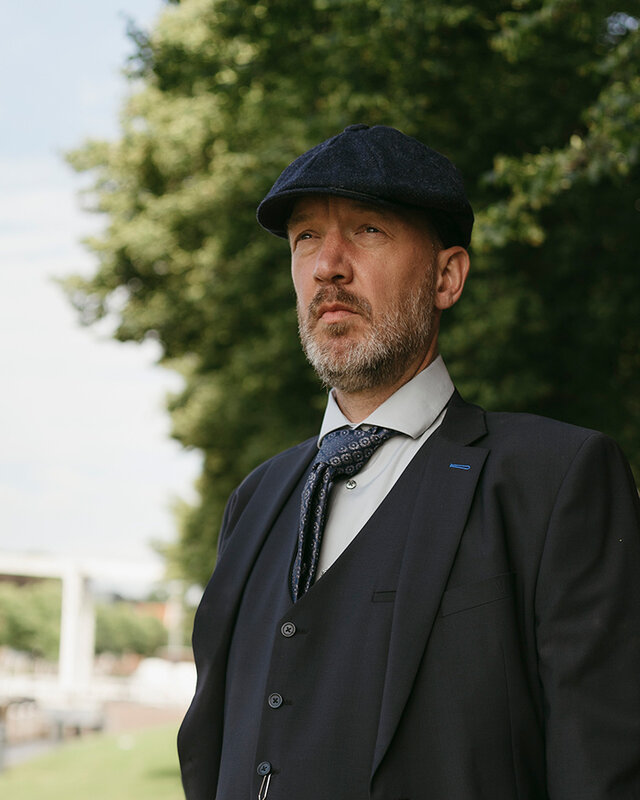 Heather Archie cap | navy blue | 8-panels | 100% wool Twill