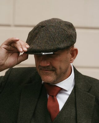 Heather Arran cap forest green