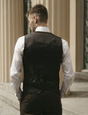 Cavani Caridi | Waistcoat | Brown | Prince of Wales check