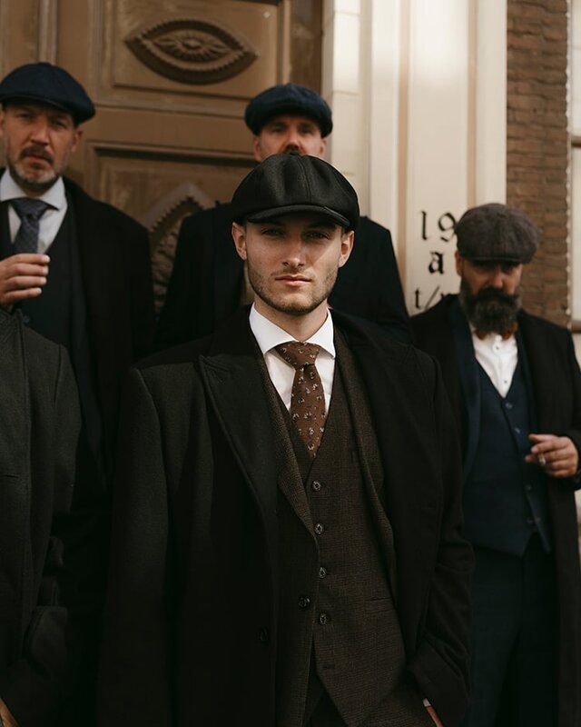 Cavani Caridi | Weste | Braun | Prince-of-Wales-Karo
