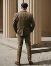 Cavani Albert Trousers | Brown | Herringbone Overcheck