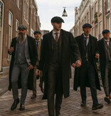 Abrigo largo de lana | Negro | Hombre | Estilo años 20 | Peaky Blinders