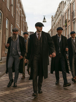 1920 Shelby Long Black Overcoat