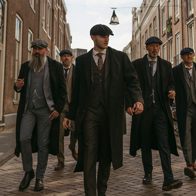 Abrigo largo de lana | Negro | Hombre | Estilo años 20 | Peaky Blinders