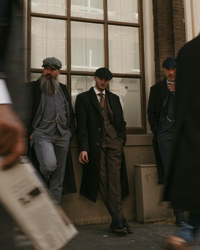 Wollen lange jas | Zwart | Heren | 1920 stijl | Peaky Blinders