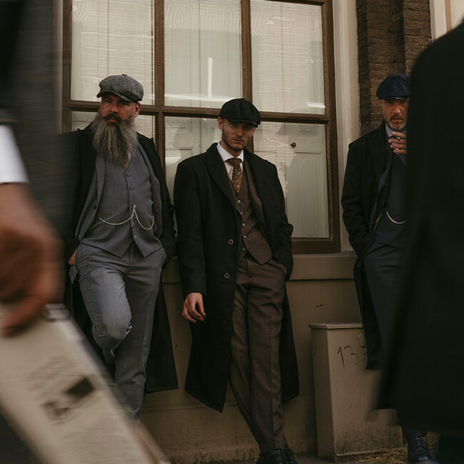 Abrigo largo de lana | Negro | Hombre | Estilo años 20 | Peaky Blinders
