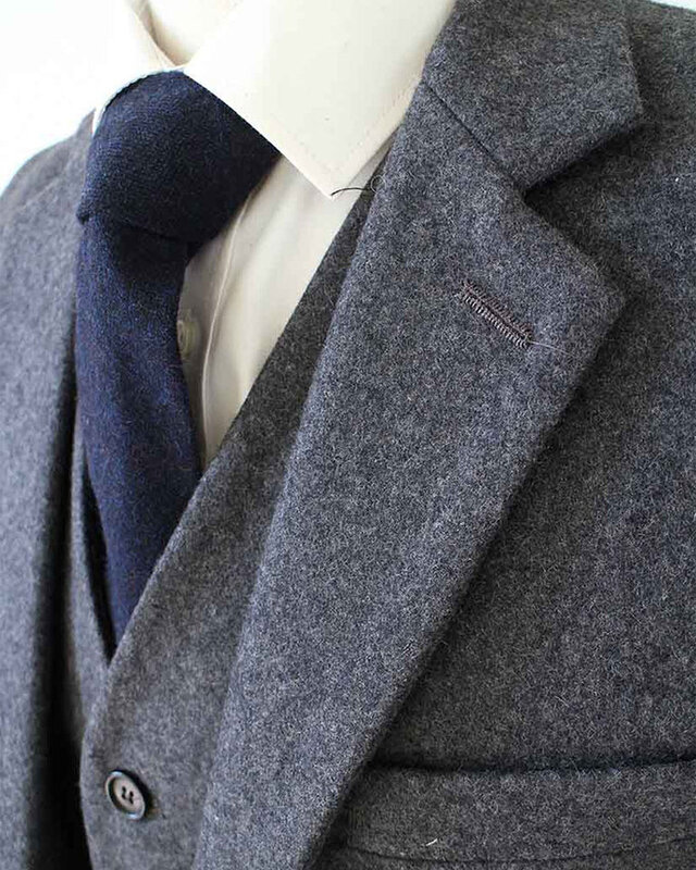 Herren-Maßanzug | 3-teiliger Anzug | grauer Twill | Arthur Shelby | peaky blinders