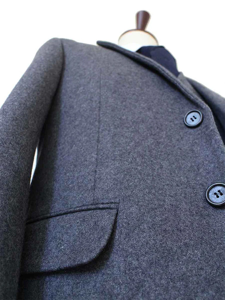 Herren-Maßanzug | 3-teiliger Anzug | grauer Twill | Arthur Shelby | peaky blinders