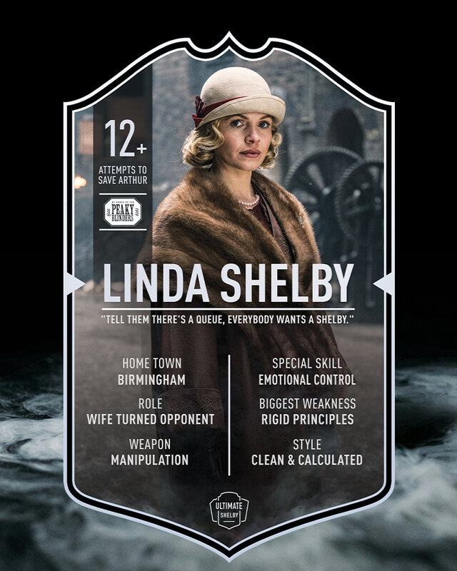Linda Shelby | Ultimate Card | Plexiglas Bord | Peaky Blinders