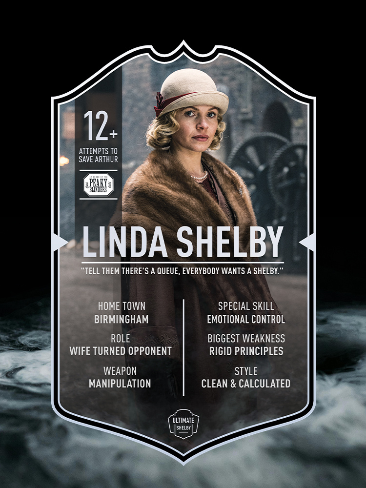 Linda Shelby | Ultimate Card | Plexiglas Board | Peaky Blinders