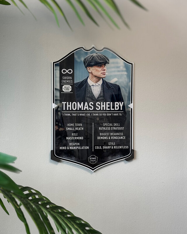 Thomas Shelby | Ultimative Karte | Acrylglasplatte | Peaky Blinders