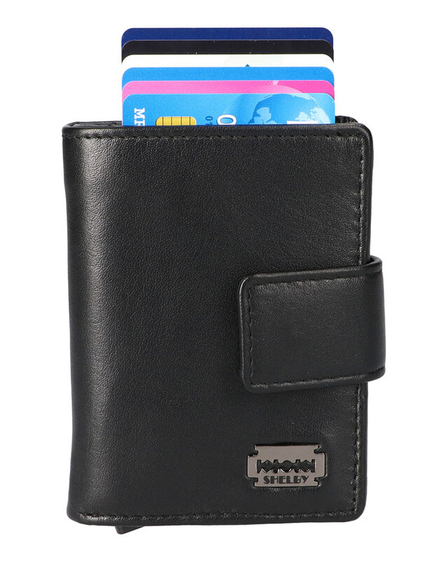 Shelby Brothers | The Garrison Kartenetui | Schwarzes Leder | RFID-Schutz