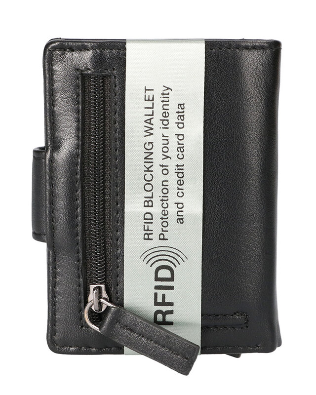 Shelby Brothers | Cartera protectora de tarjetas The Garrison | Cuero negro | Protección RFID