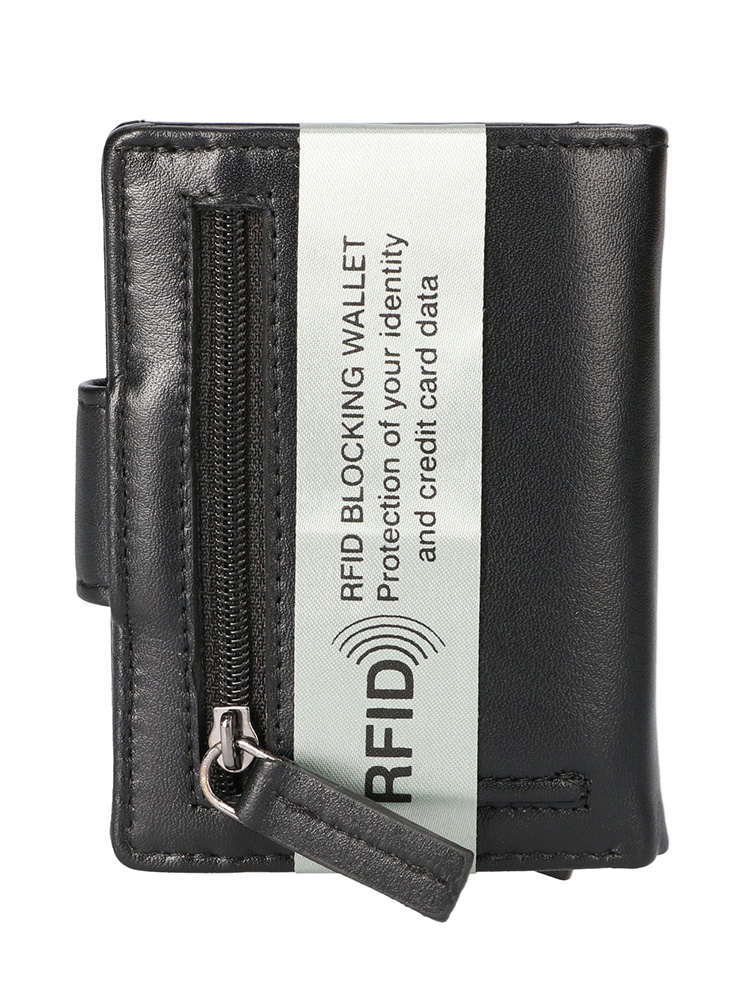 Shelby Brothers | Portefeuille Garrison Cardprotector | Cuir noir | Protection RFID