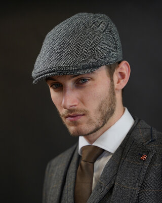Heather Highland Flat cap grey