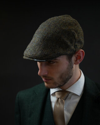 Heather Highland Flat cap green