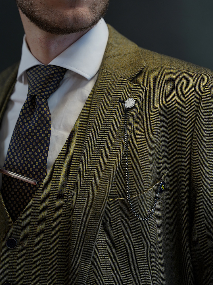 Cavani Damon Sage | Suit for men | 3-piece suit | Sage green | Peaky Blinders