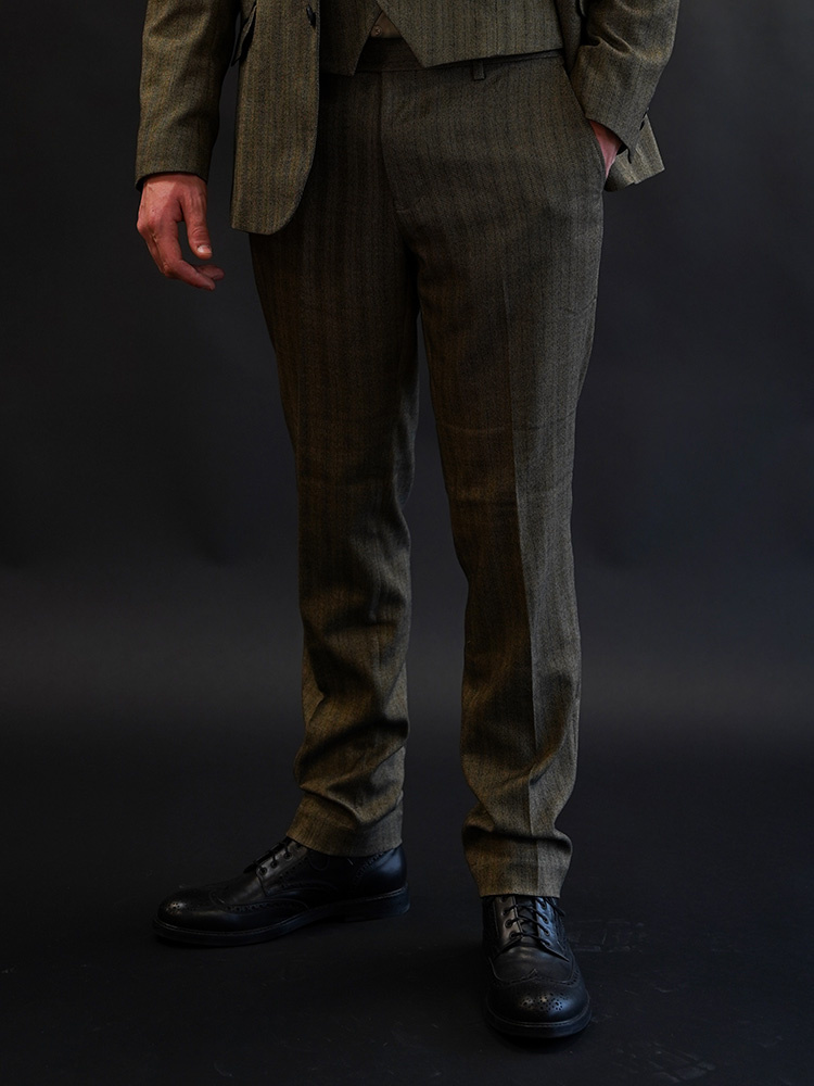 Cavani Damon Sage | Herren Anzug | 3-teilig | Salbeigrün | Peaky Blinders