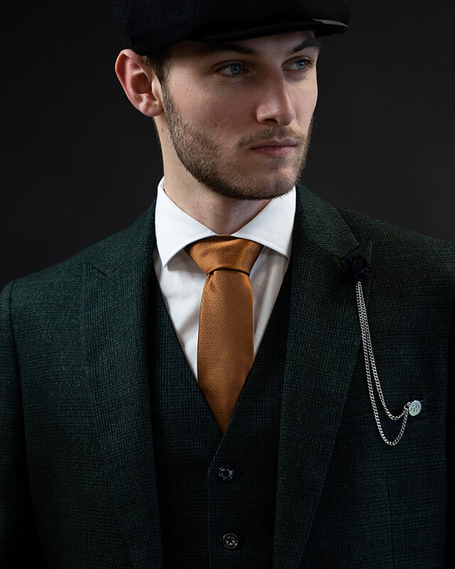 Sir Redman Klassische Krawatte | Cognac | Elegante Krawatte für Männer