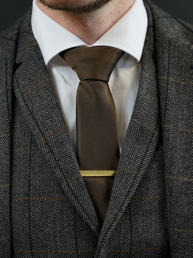 Classic Stropdas | Bruin | Elegante Stropdas Voor Mannen | Peaky Blinders