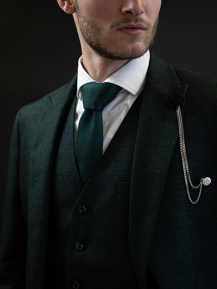 Sir Redman Corbata de lujo | Verde | De punto | Elegante corbata para hombre