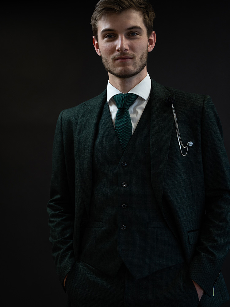 Sir Redman Luxury Tie | Rust Green | Knitted | Elegant tie for men