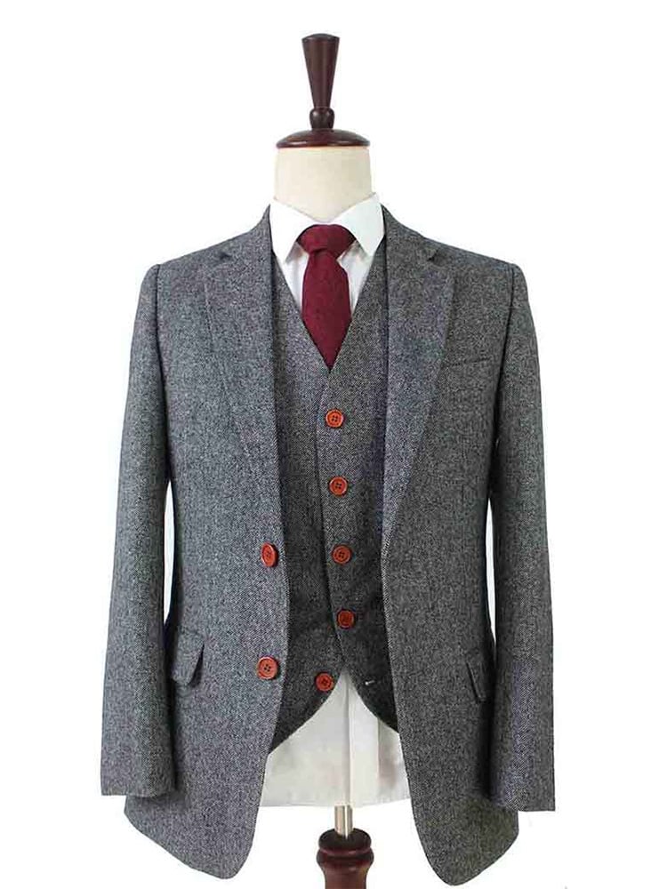 Men's tailored suit | 3-piece suit | grey Barleycorn | Finn Shelby | Peaky Blinders