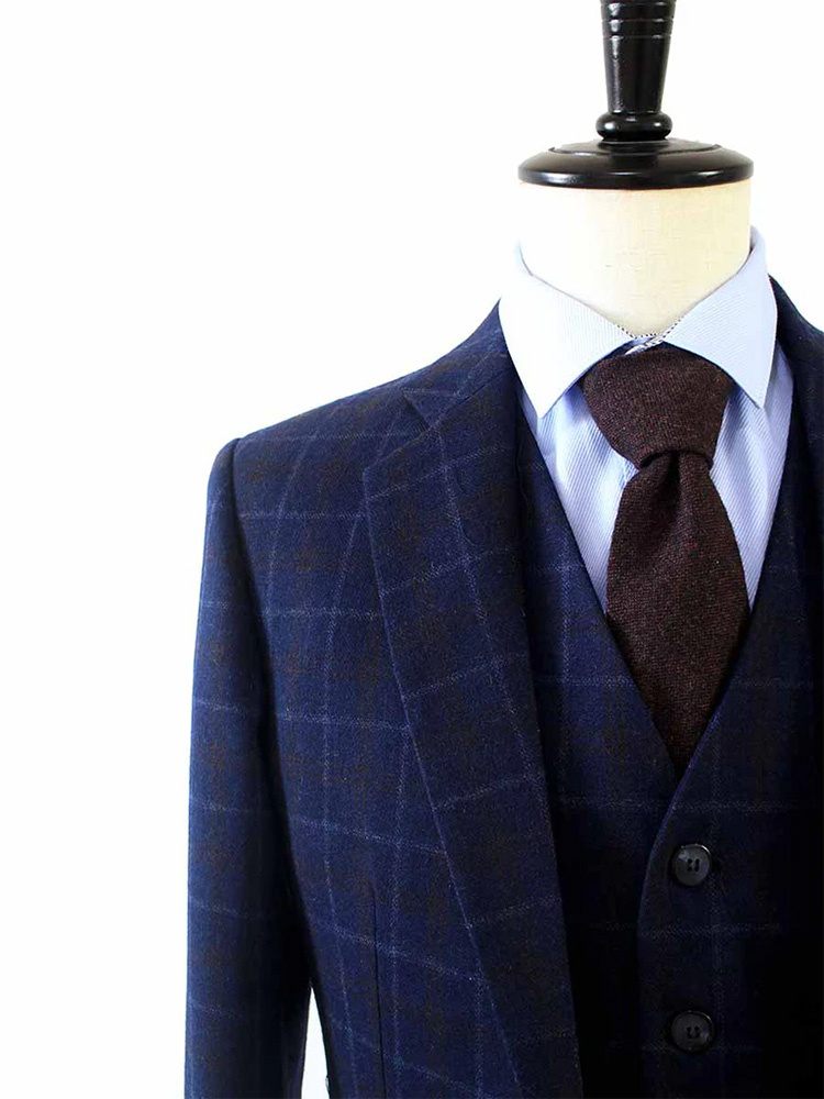 Costume sur mesure pour homme | costume 3 pièces | sergé bleu marine | Arthur Shelby | Peaky Blinders
