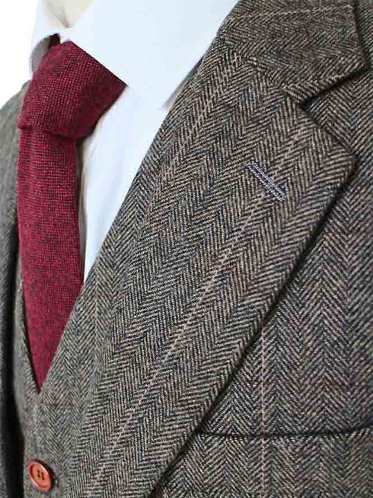 Costume sur mesure pour homme | costume 3 pièces | chevron vert | Finn Shelby | Peaky Blinders