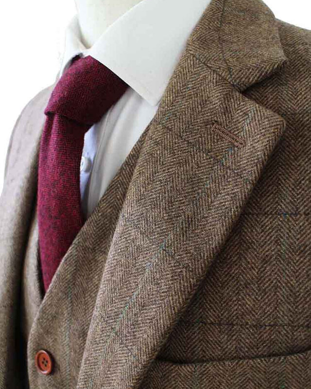 Men's tailored suit | 3-piece suit | brown herringbone | Danny Whizz-Bang | Peaky Blinders