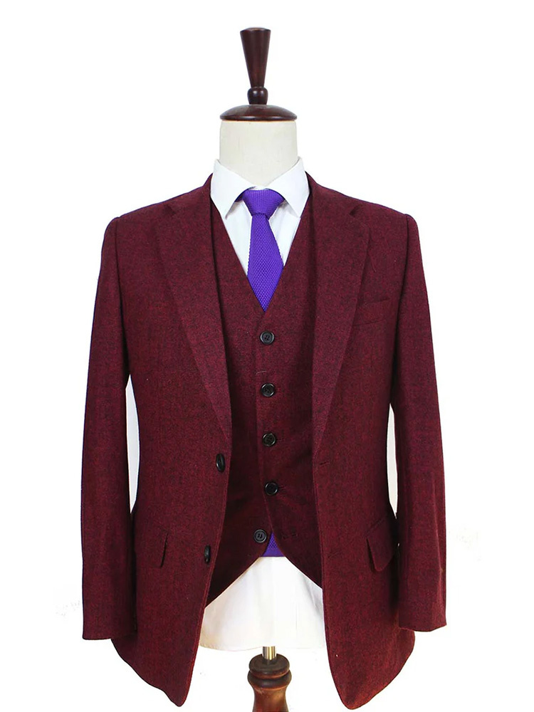 Costume sur mesure pour homme | costume 3 pièces | barleycorn rouge | Scudboat | Peaky Blinders